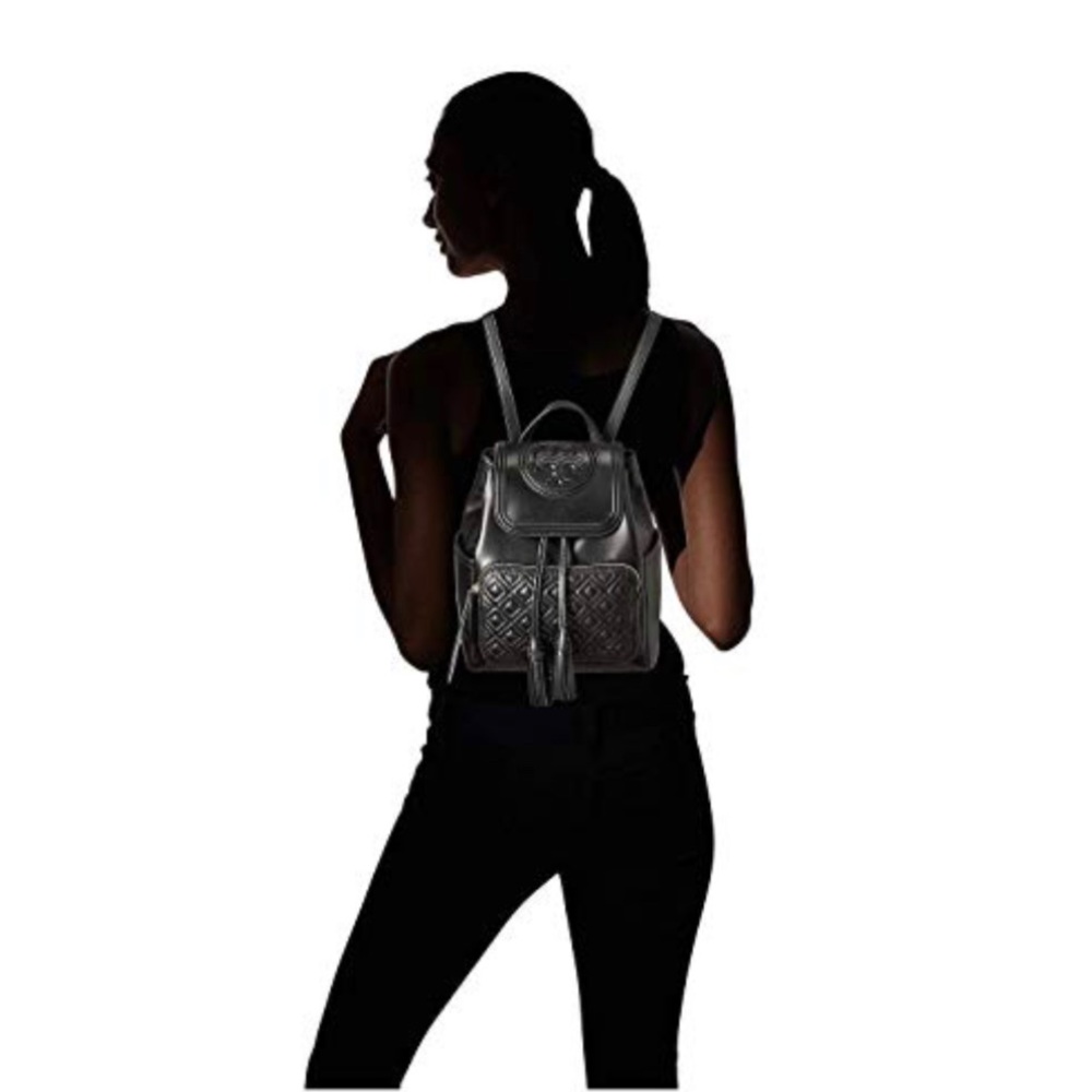 Tory Burch Quilted Leather Fleming Large Backpack - Picture 8 of 9